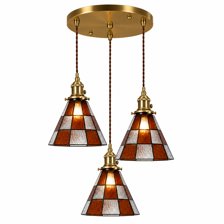 Amber Prism Tiffany Pendant