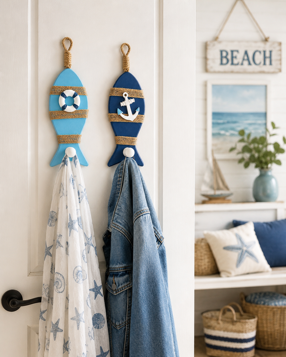Coastal Fish Key Holder set of 2