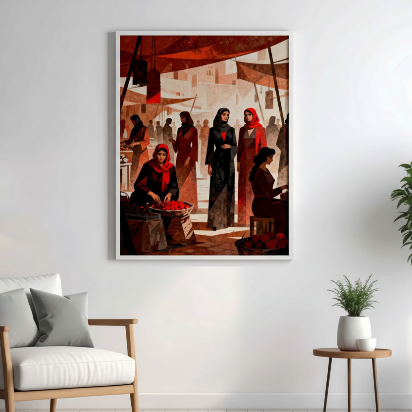 Arab Market Elegance Wall Art