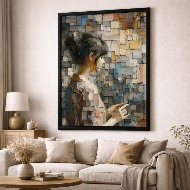 Mosaic Portrait Canvas Art