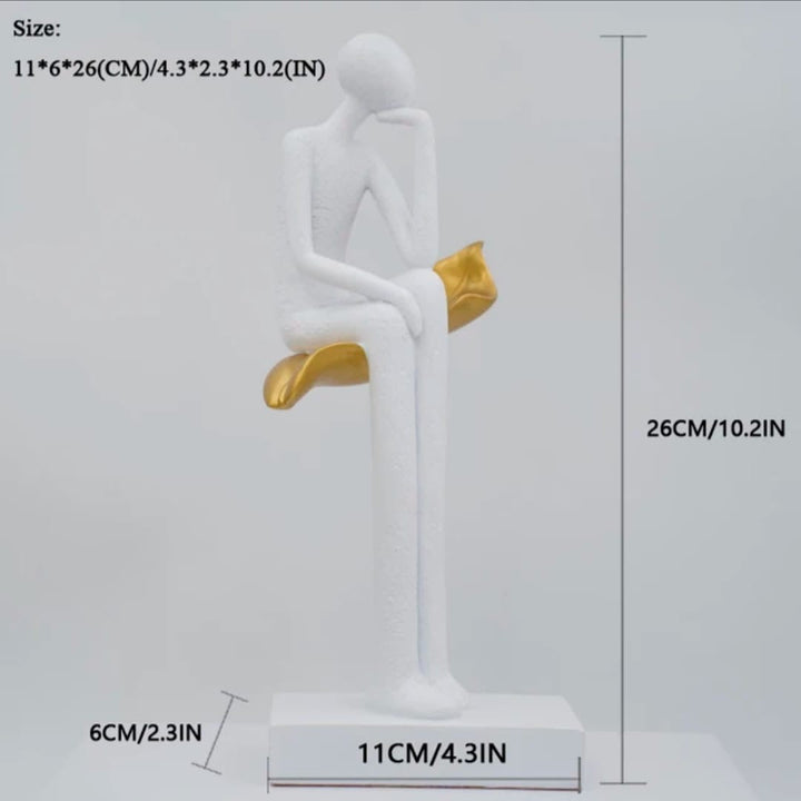 Abstract Thinking Figure Sculpture