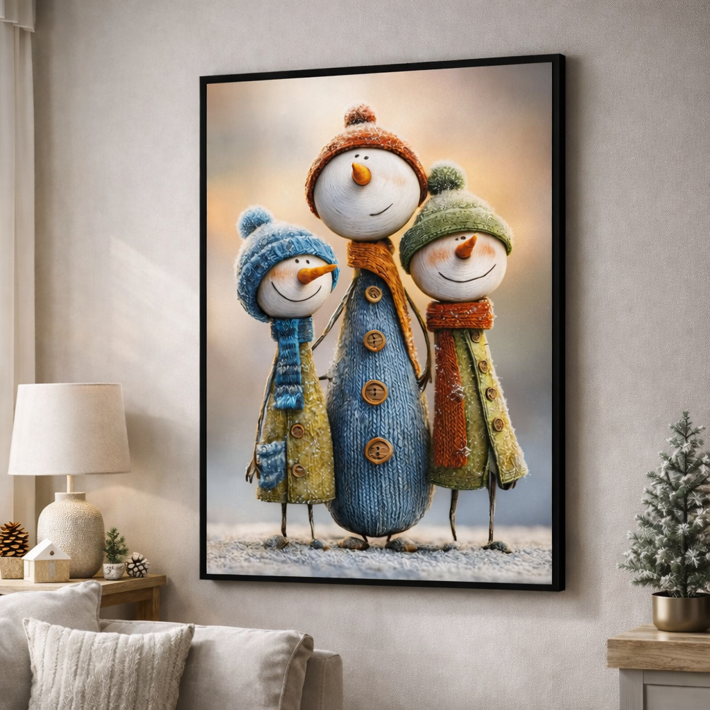 Snowman Family Canvas