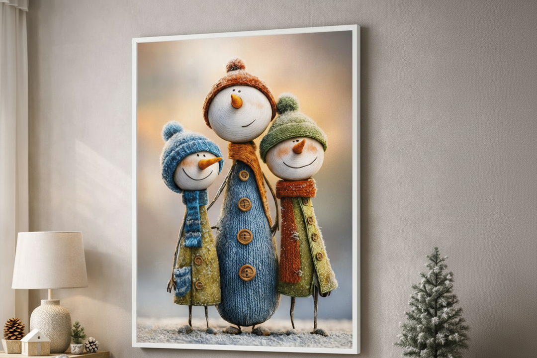 Snowman Family Canvas