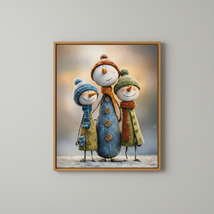 Snowman Family Canvas