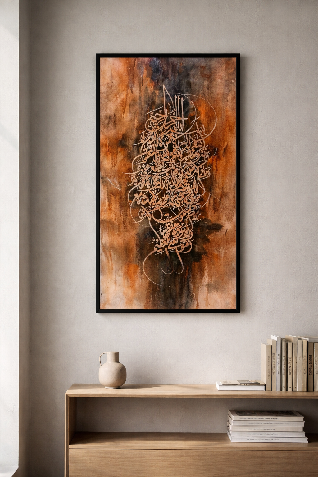 Abstract Arabic Calligraphy Canvas Art