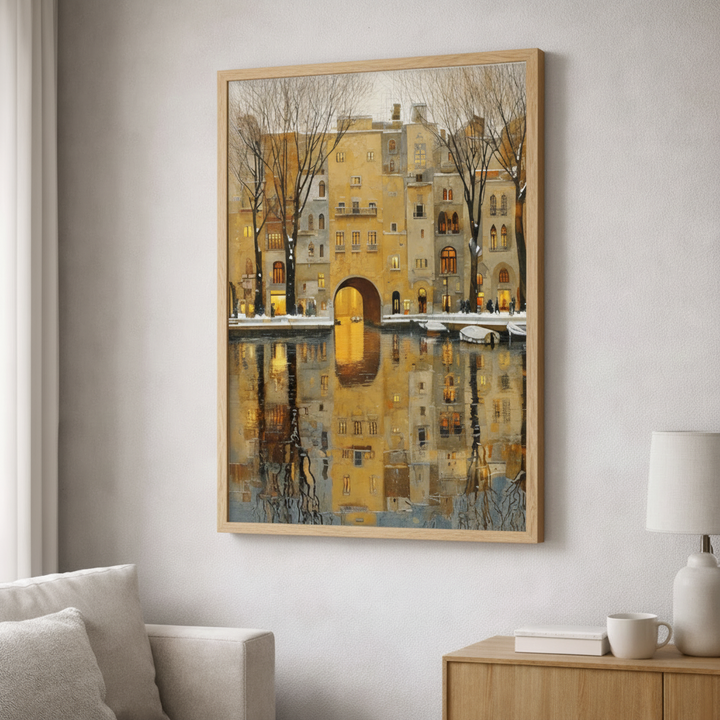 Golden Archway Reflection Canvas