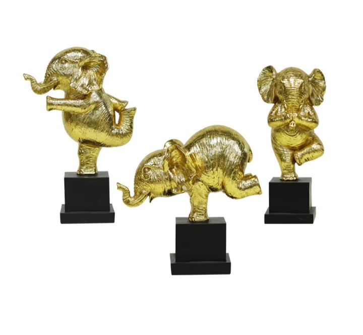 Gold Elephant Figurine ( 1 piece)