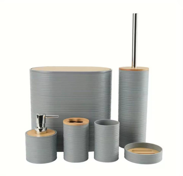 Minimal White Bathroom Accessory Set