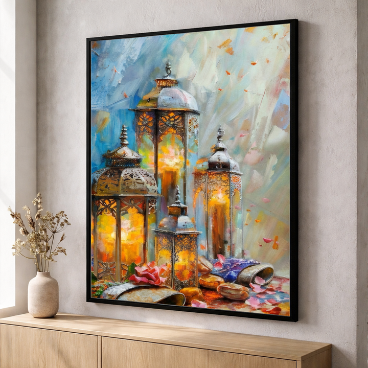 Ramadan Lanterns Canvas Wall Art
