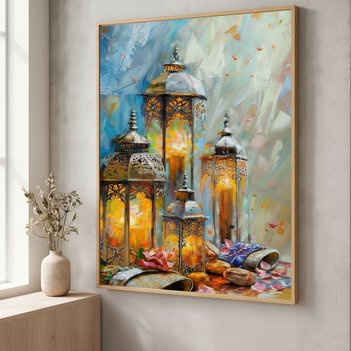 Ramadan Lanterns Canvas Wall Art