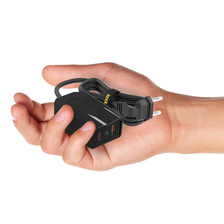 Mini ChargerMini Charger | Dual Port (Type-C & Type-A) | Fast ChargingFast Charger with USB-C and USB-A Ports | Up to 20W Output


USB-C and USB-A ports for fast charging up to 20W total


Built-in LED light for ease of use in low-lighMobile AccessoriesWadi Home