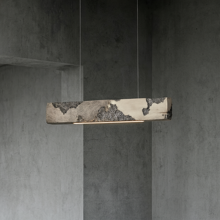 Rustic Concrete Linear Pendant Light