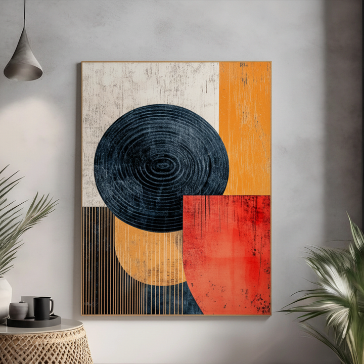 Bold Geometric Color Block Wall Art