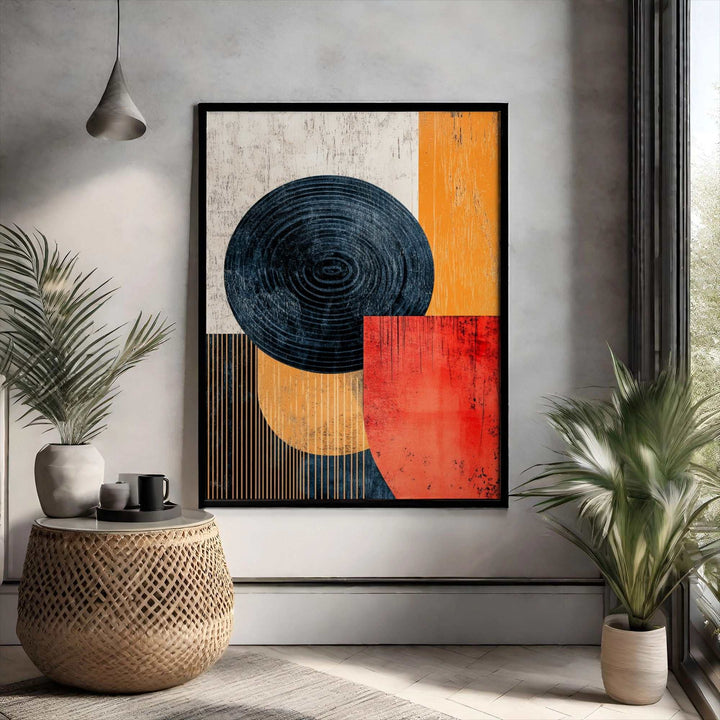 Bold Geometric Color Block Wall Art