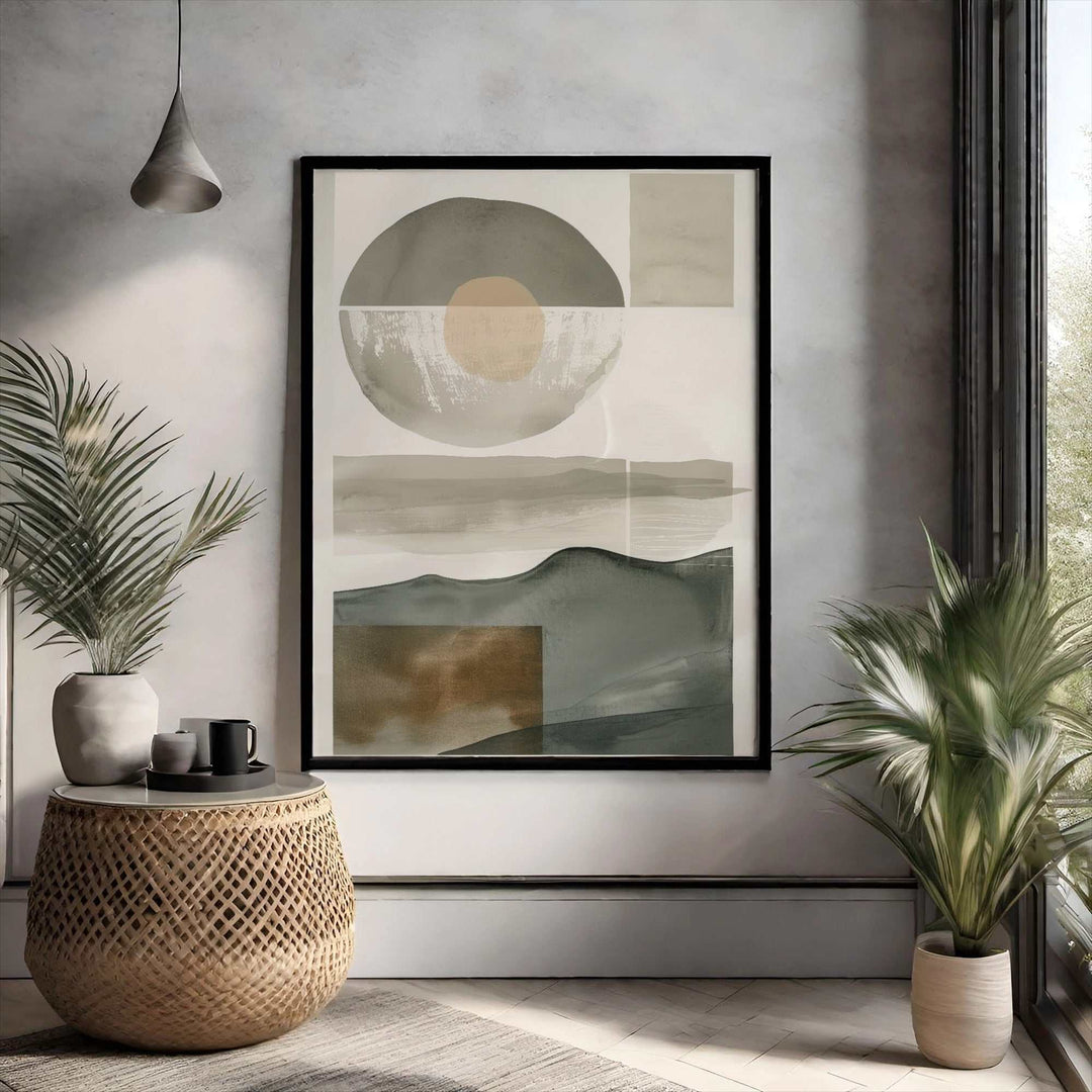 Soft Neutral Abstract Landscape Art