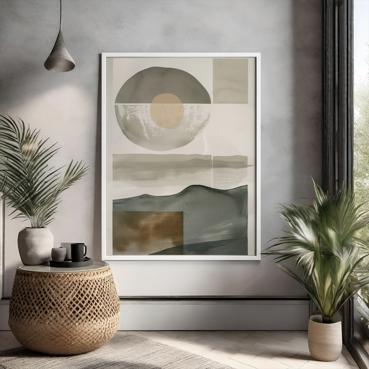 Soft Neutral Abstract Landscape Art