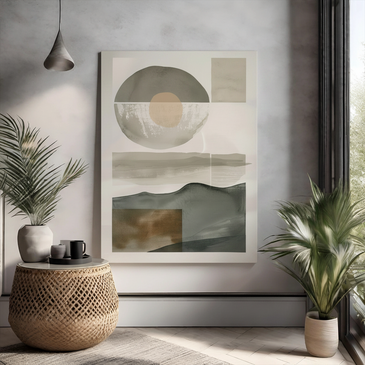 Soft Neutral Abstract Landscape Art