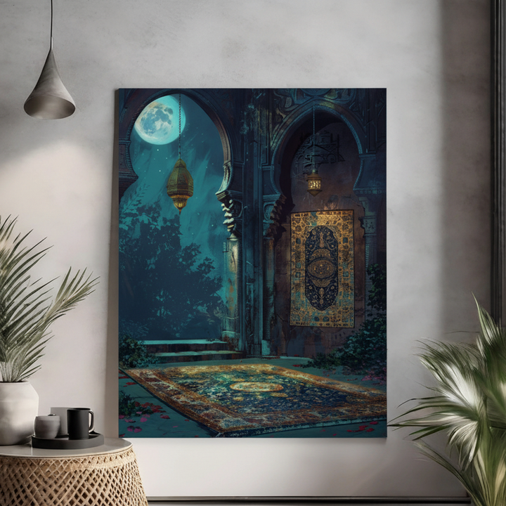 Mystic Islamic Arch Night Wall Art