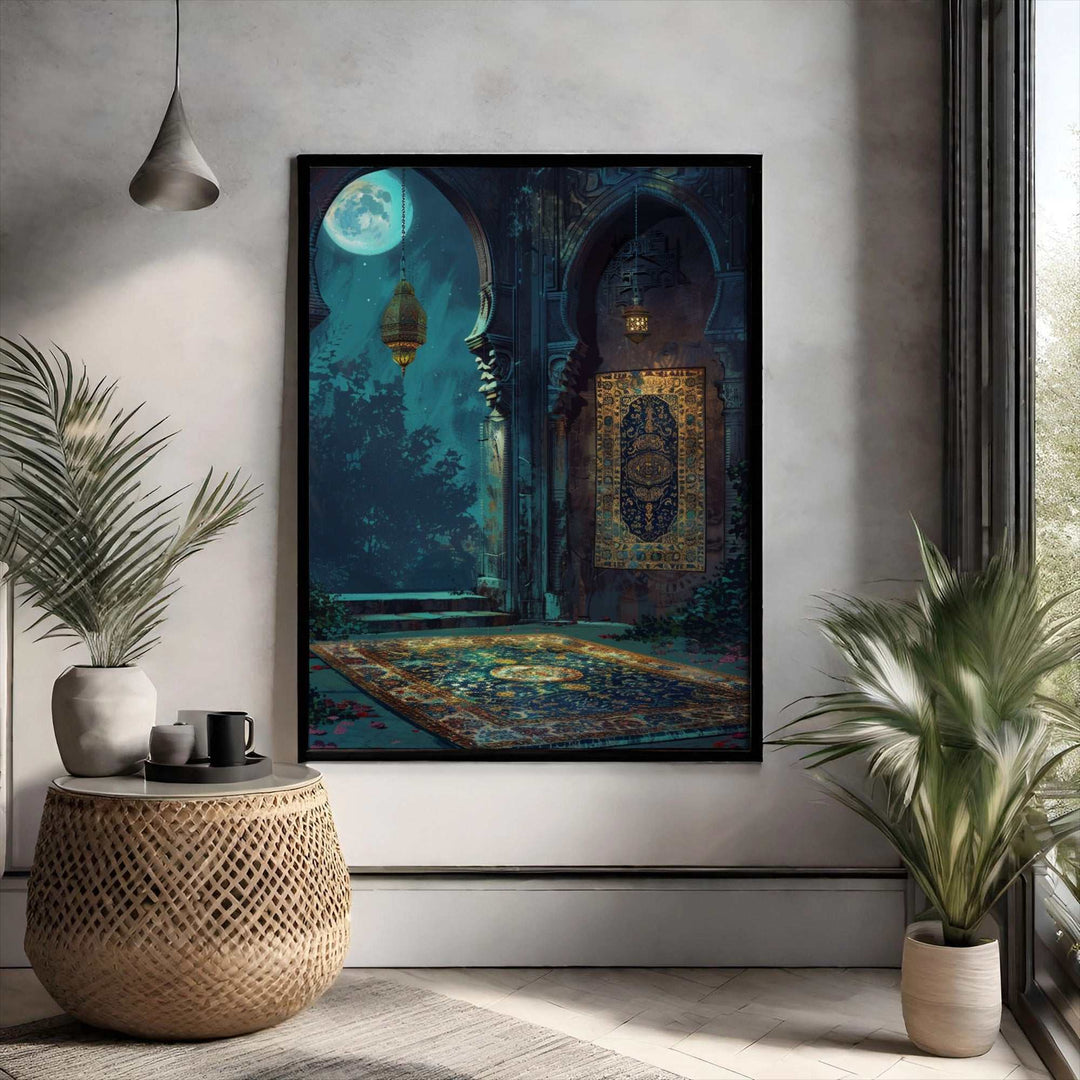 Mystic Islamic Arch Night Wall Art