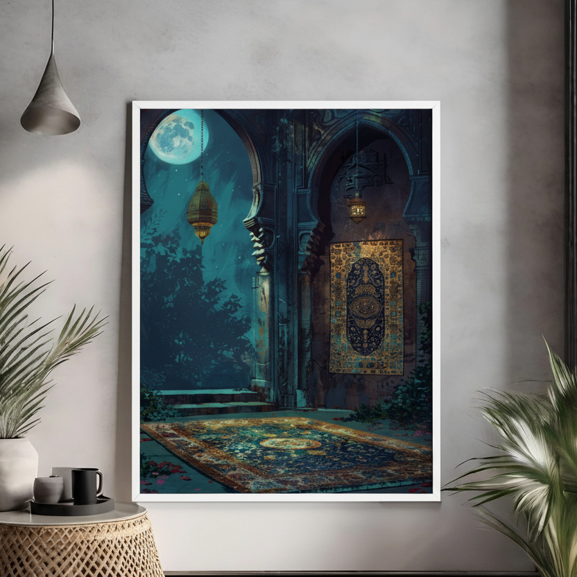 Mystic Islamic Arch Night Wall Art