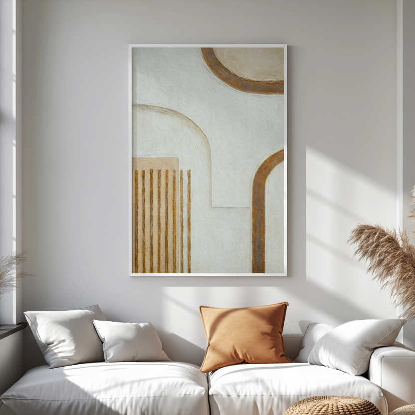 Neutral Abstract Arch Wall Art