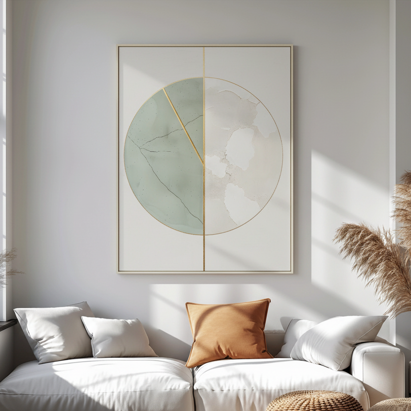 Minimal Geometric Circle Wall Art