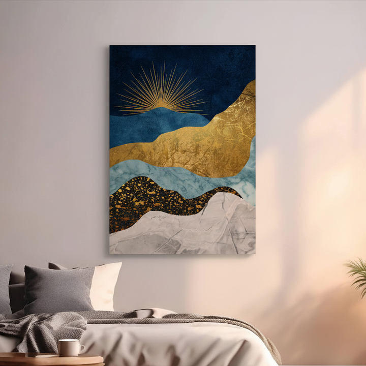 Modern Abstract Gold Layers Art
