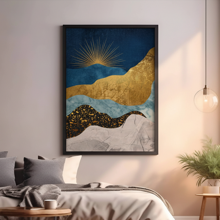 Modern Abstract Gold Layers Art