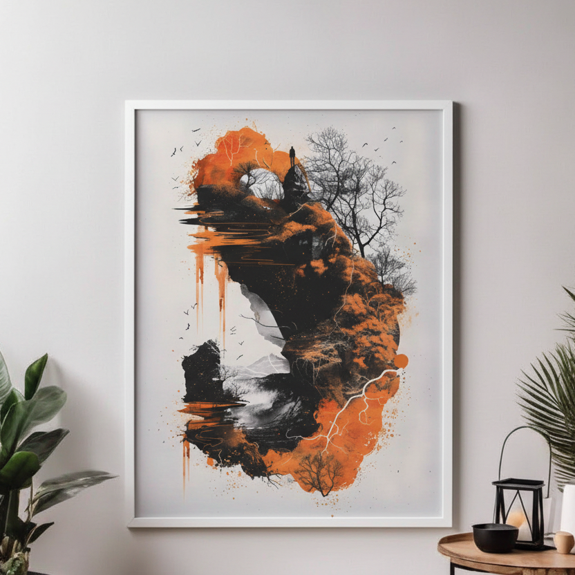 Abstract Nature Silhouette Art