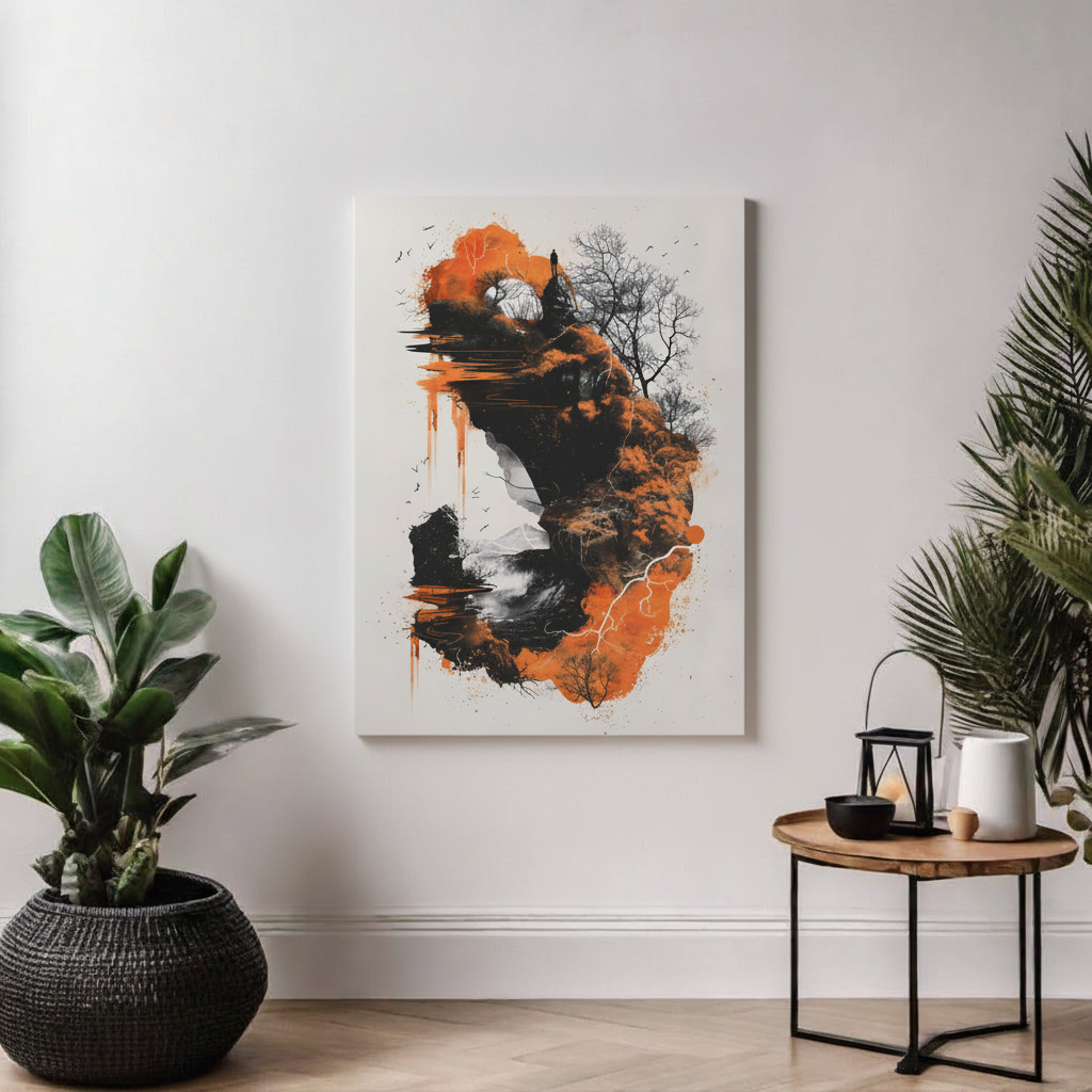 Abstract Nature Silhouette Art