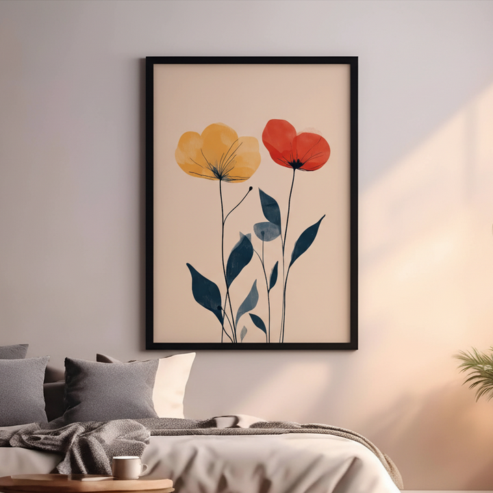 Minimalist Floral Duo Art