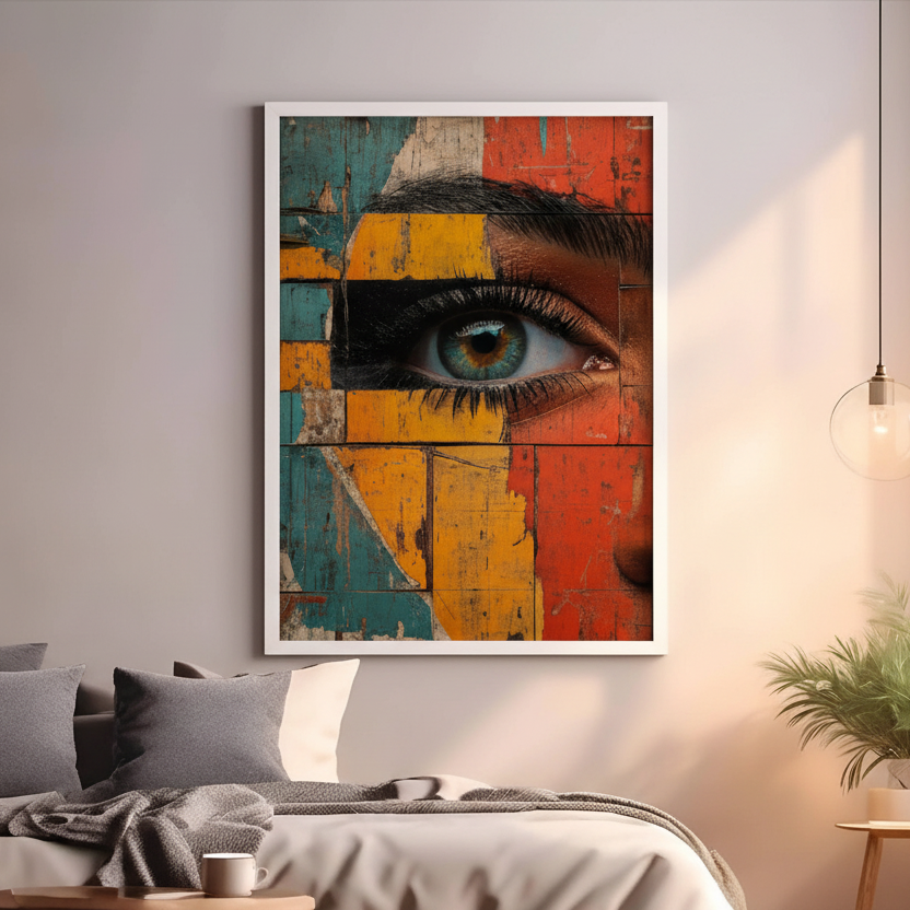 Modern Abstract Eye Portrait Art