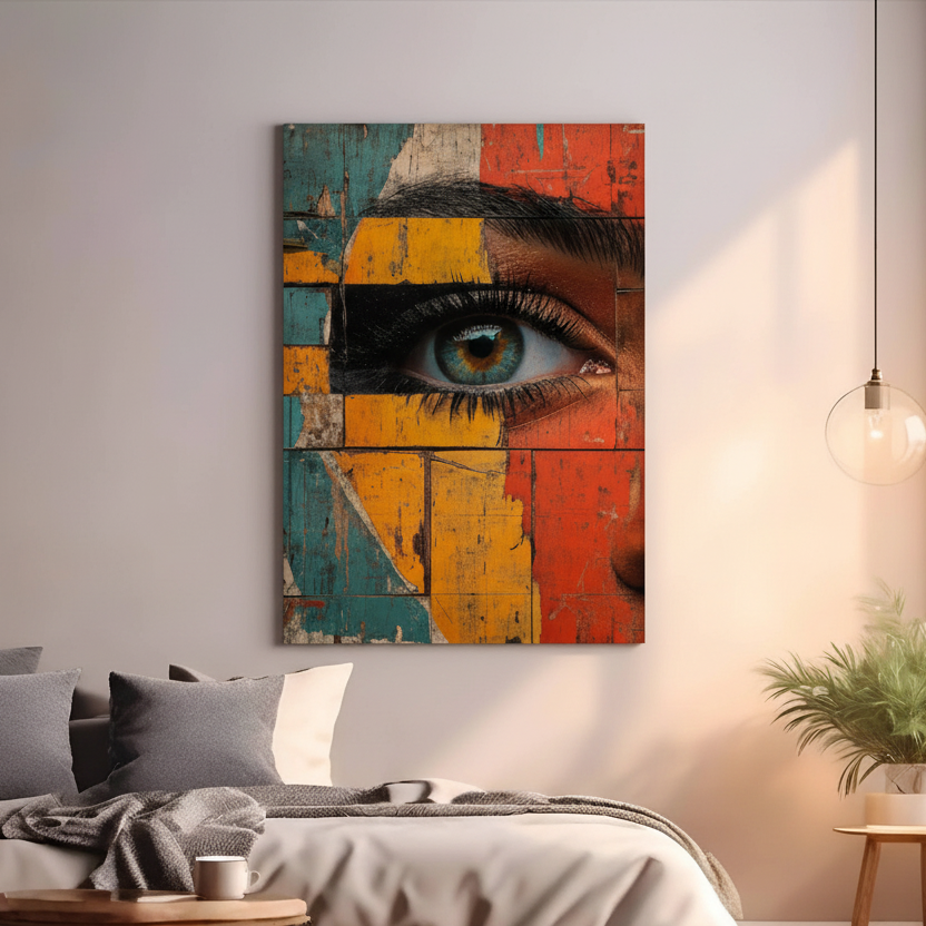 Modern Abstract Eye Portrait Art