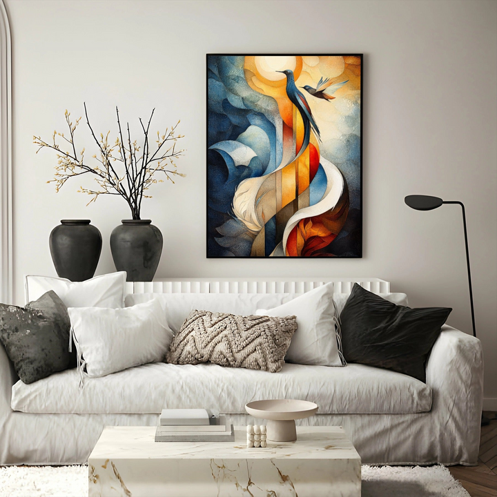 Elegant Abstract Bird Flow Art