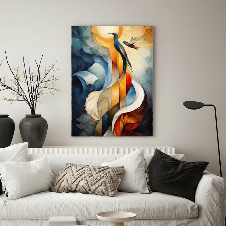 Elegant Abstract Bird Flow Art