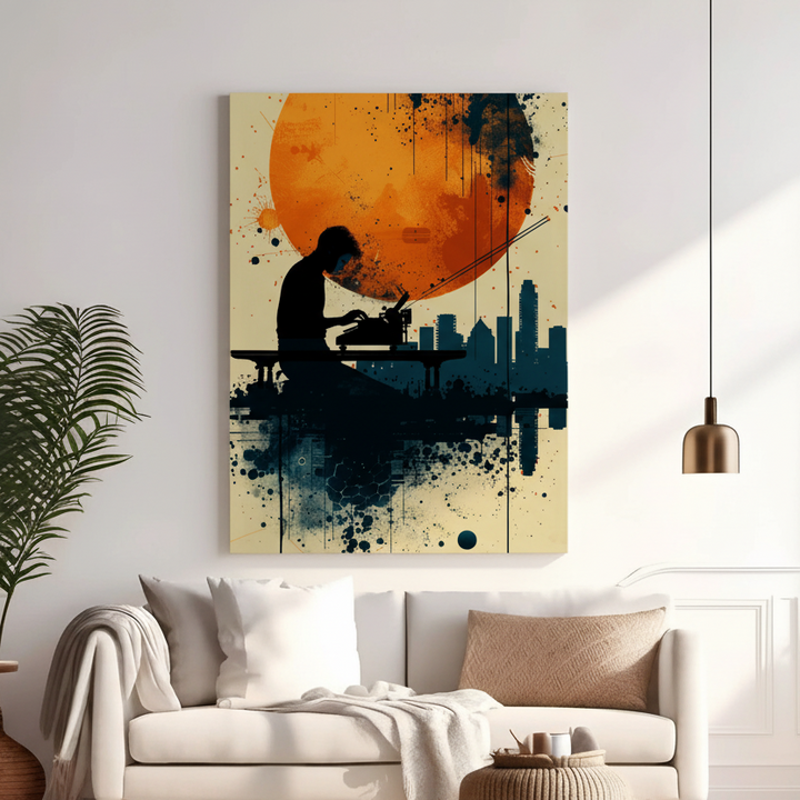 Creative Writer City Silhouette Art