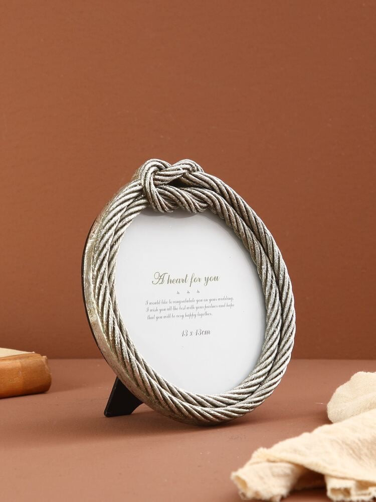 Round & rectangle Silve Rope Photo Frame