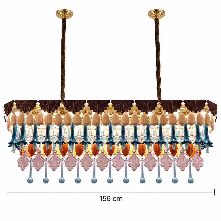 Bohemian Ceramic Tassel Chandelier