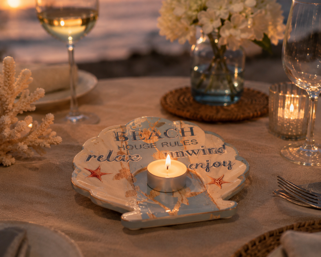 Beach Shell Tealight Holder
