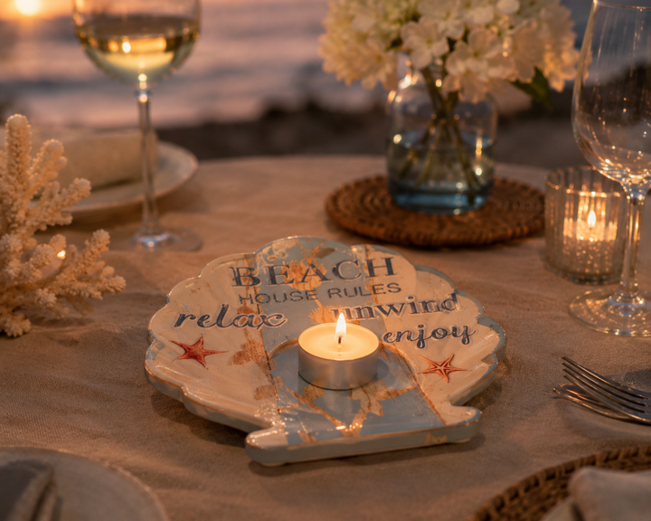 Beach Shell Tealight Holder