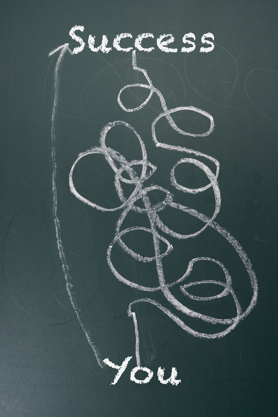 Wadi Home abstract art print titled 'The Path To Success' with chalk-style lines on dark background.