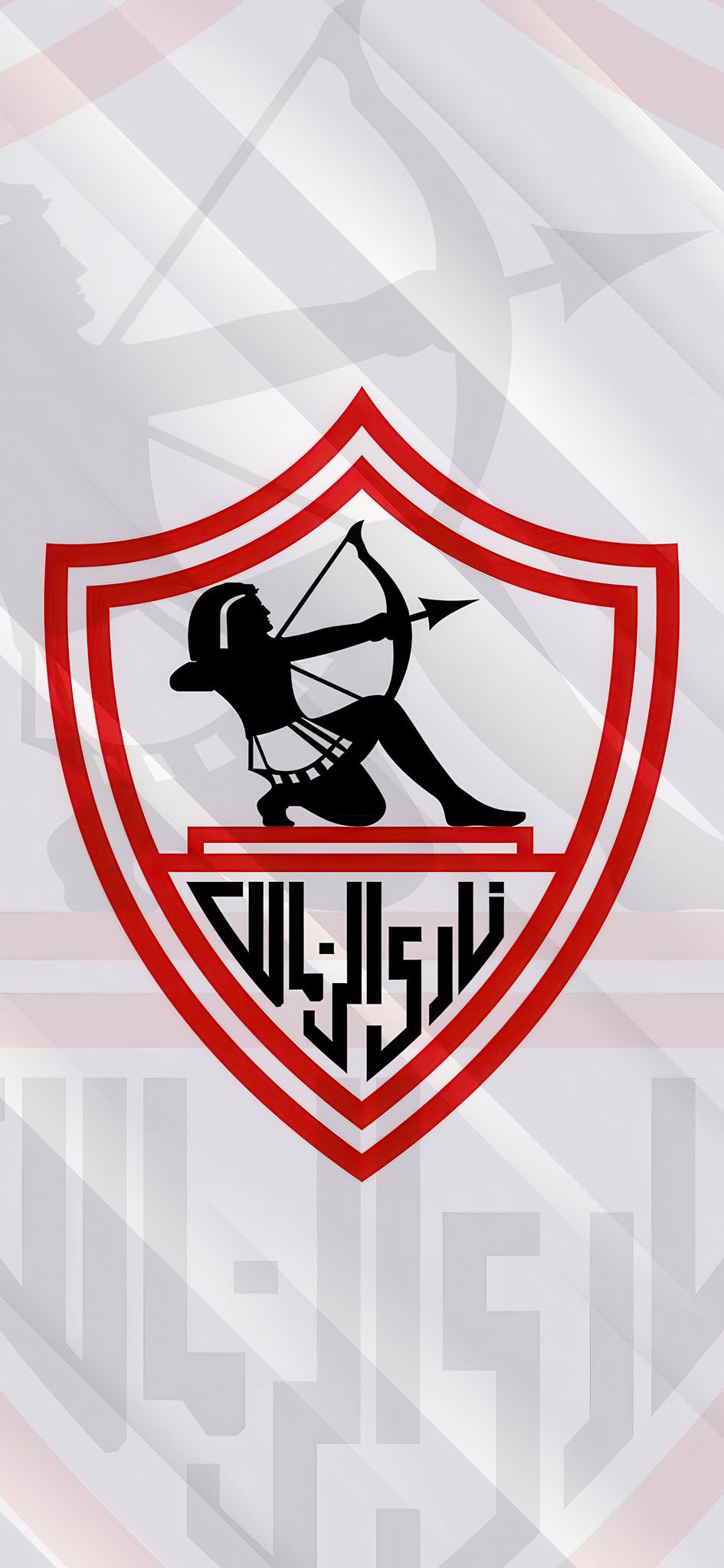 Wadi Home Zamalek Sports Team emblem wall art featuring a red and black shield with an archer graphic. Perfect for fan dens.