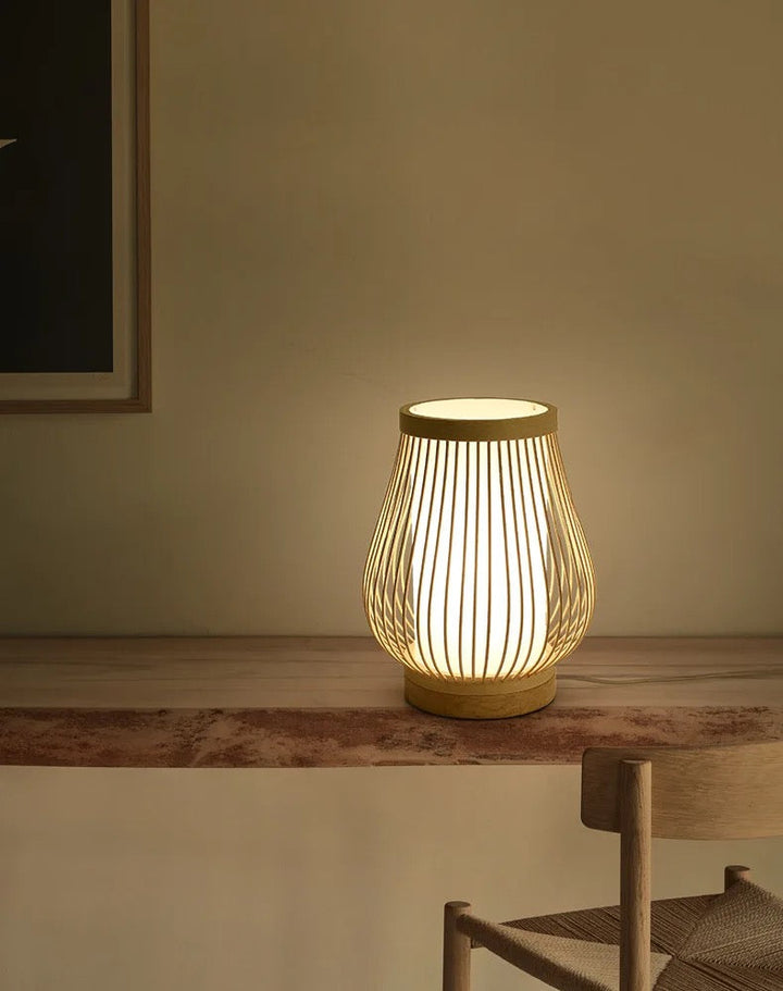 Modern Bamboo Cage Table Lamp