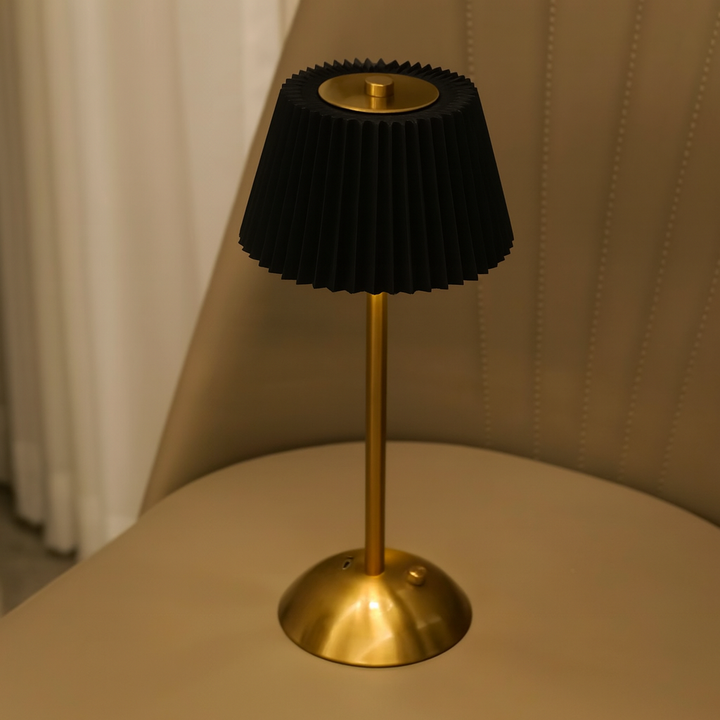Pleated rechargeable Shade Table Lamp