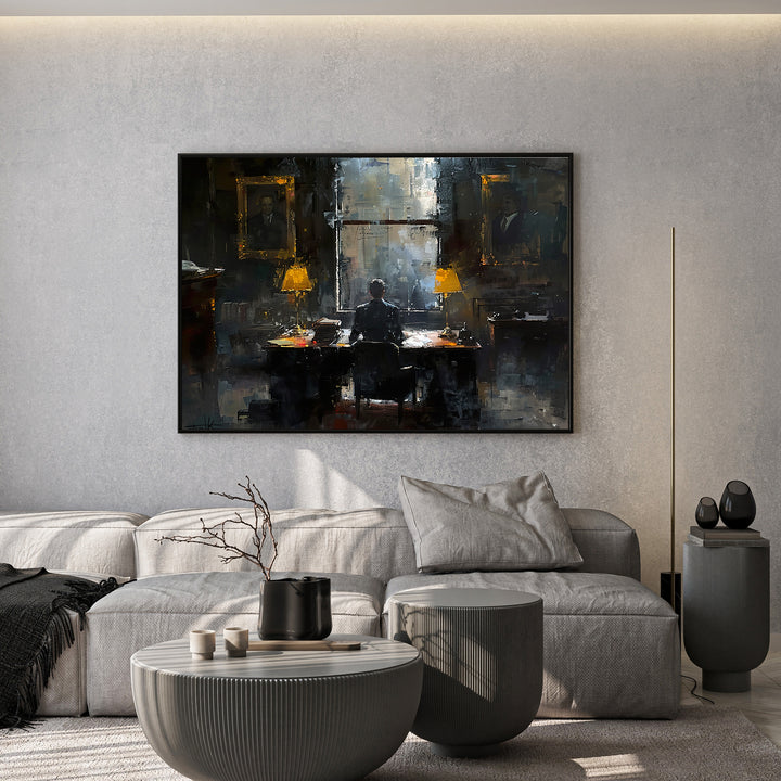 Organic Leaf Framed Canvas Wall Art