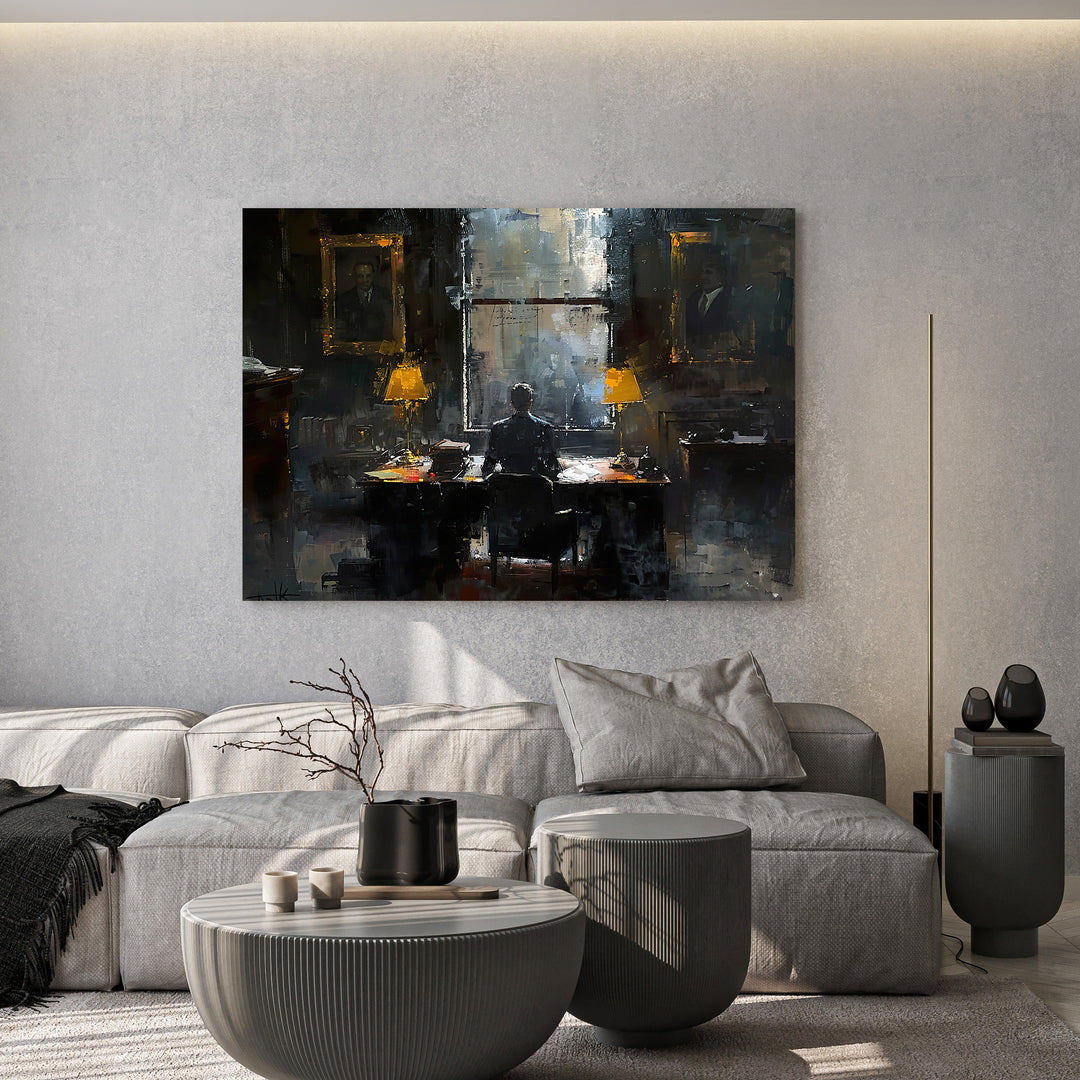 Organic Leaf Framed Canvas Wall Art