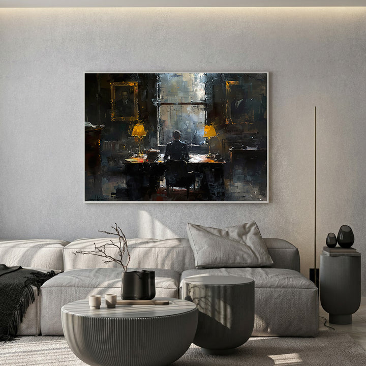 Organic Leaf Framed Canvas Wall Art