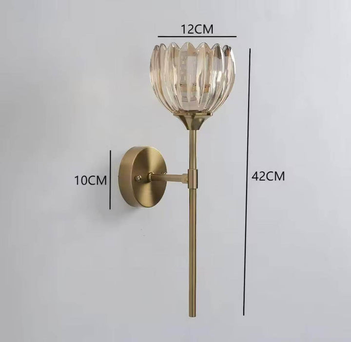 Brass Glass Wall Sconce