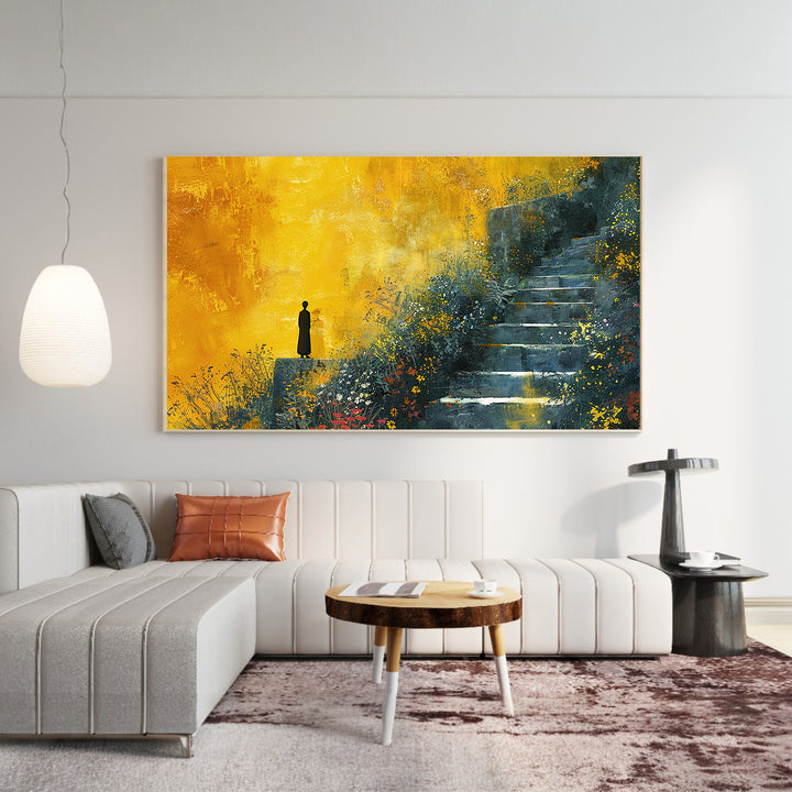 Refined botanical framed canvas wall art for elegant home decor