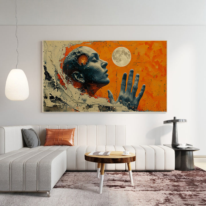 Delicate botanical framed canvas wall art for modern home decor